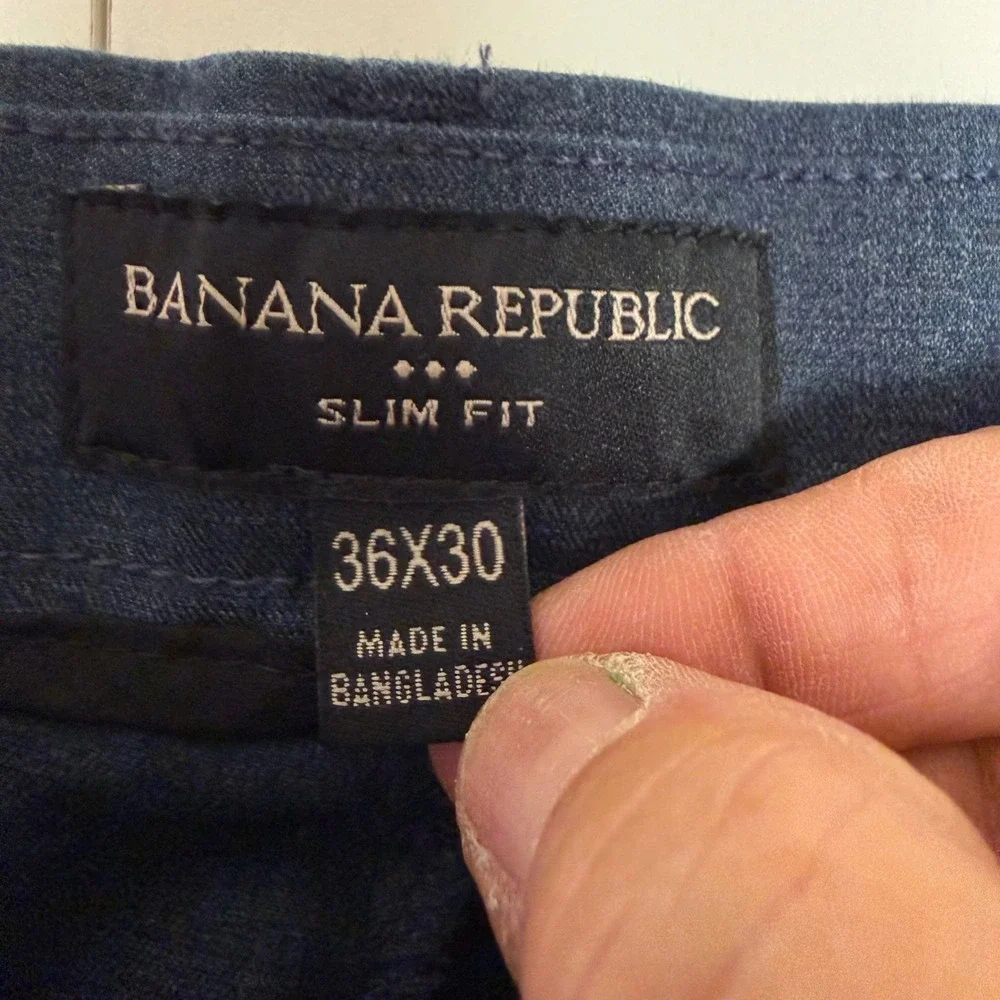Banana Republic‎ Slim Fit Men's Dress Pants Blue 36x30